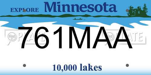 761MAA Minnesota License Plate