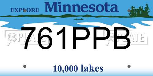 761PPB Minnesota License Plate