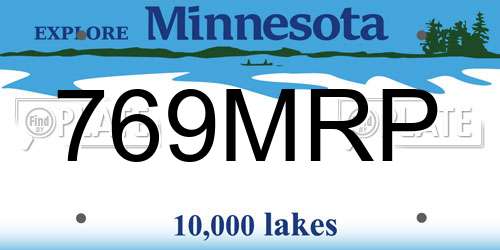 769MRP Minnesota License Plate