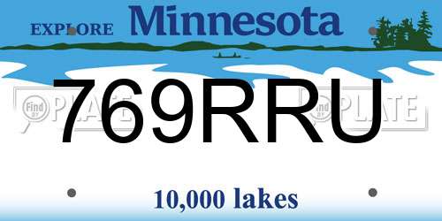 769RRU Minnesota License Plate