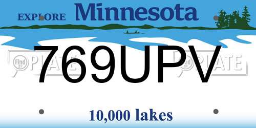 769UPV Minnesota License Plate