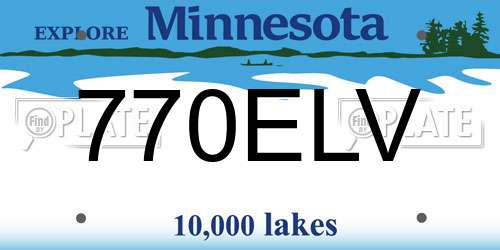 770ELV Minnesota License Plate