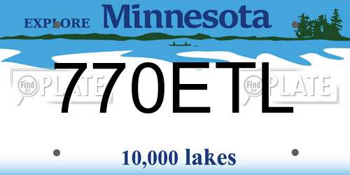 770ETL Minnesota License Plate