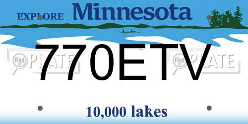 770ETV Minnesota License Plate