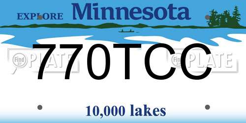 770TCC Minnesota License Plate