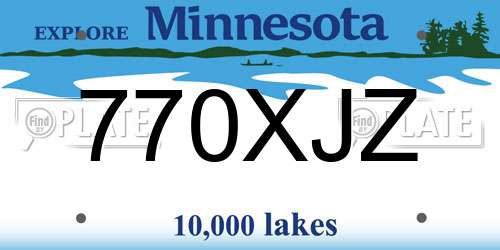 770XJZ Minnesota License Plate