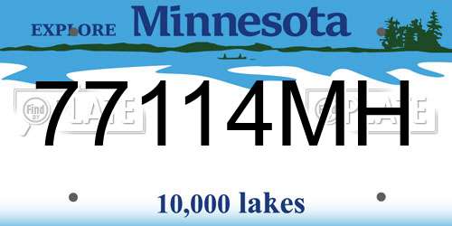 77114MH Minnesota License Plate