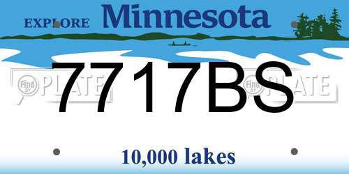 7717BS Minnesota License Plate