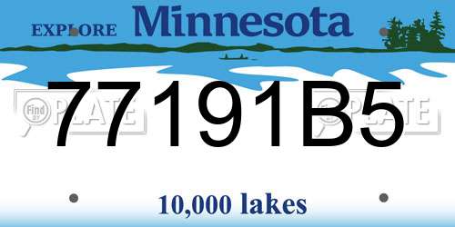 77191B5 Minnesota License Plate