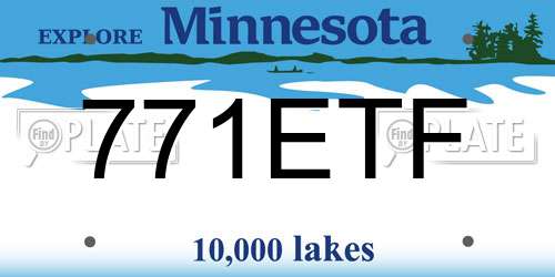 771ETF Minnesota License Plate