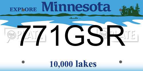 771GSR Minnesota License Plate