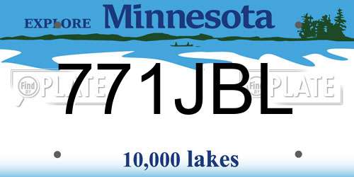 771JBL Minnesota License Plate