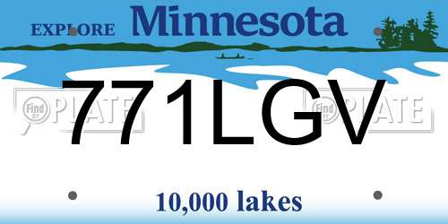 771LGV Minnesota License Plate
