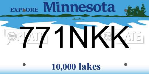 771NKK Minnesota License Plate