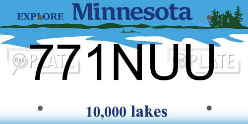 771NUU Minnesota License Plate