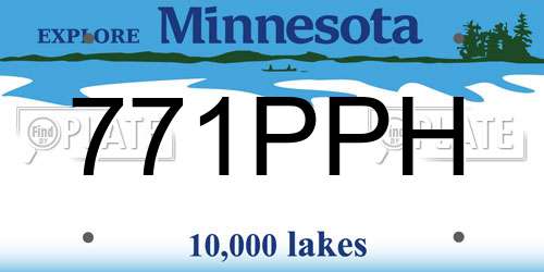 771PPH Minnesota License Plate