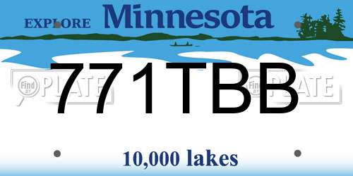 771TBB Minnesota License Plate