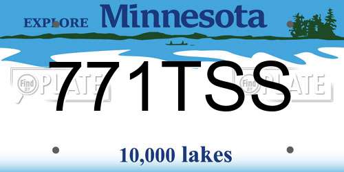 771TSS Minnesota License Plate