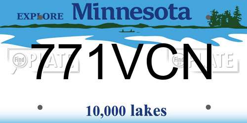 771VCN Minnesota License Plate