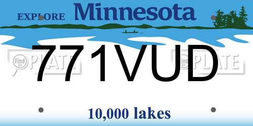 771VUD Minnesota License Plate