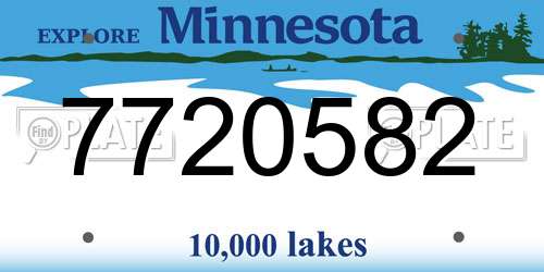 7720582 Minnesota License Plate