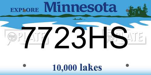 7723HS Minnesota License Plate