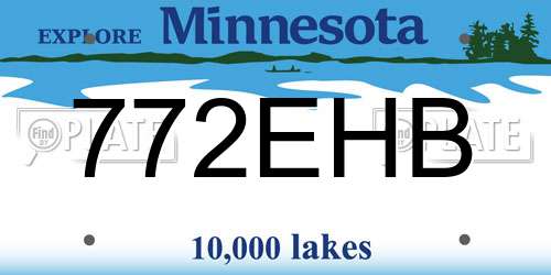 772EHB Minnesota License Plate
