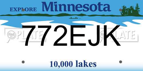 772EJK Minnesota License Plate