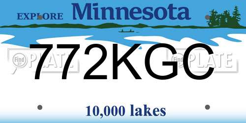 772KGC Minnesota License Plate