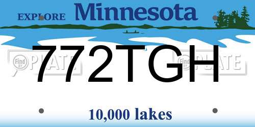 772TGH Minnesota License Plate