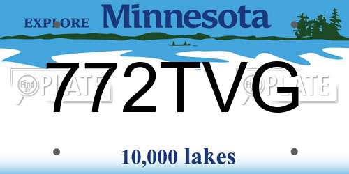 772TVG Minnesota License Plate
