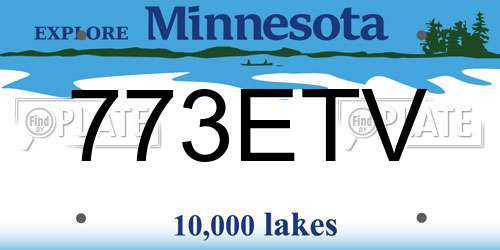 773ETV Minnesota License Plate