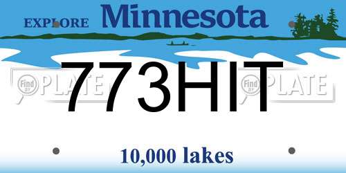 773HIT Minnesota License Plate