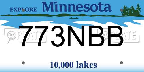 773NBB Minnesota License Plate