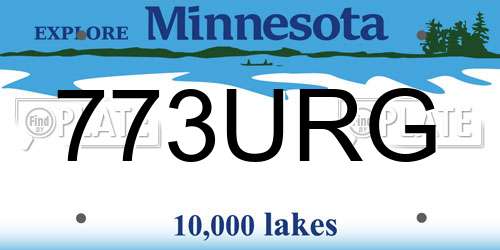 773URG Minnesota License Plate