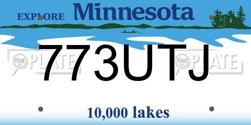 773UTJ Minnesota License Plate