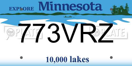 773VRZ Minnesota License Plate