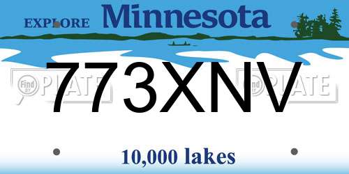 773XNV Minnesota License Plate
