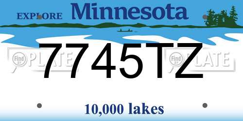 7745TZ Minnesota License Plate