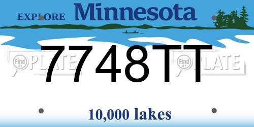 7748TT Minnesota License Plate