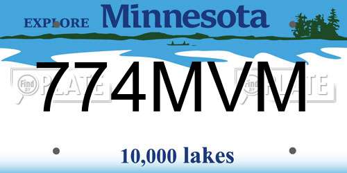 774MVM Minnesota License Plate