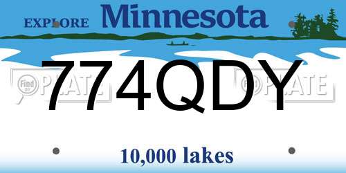 774QDY Minnesota License Plate