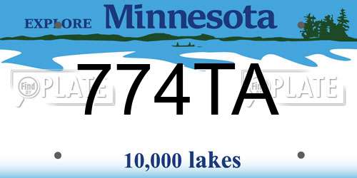 774TA Minnesota License Plate