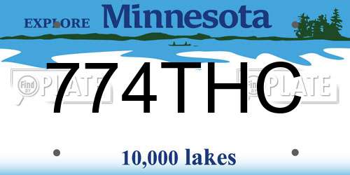 774THC Minnesota License Plate