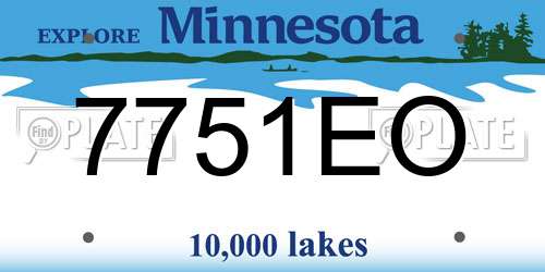 7751EO Minnesota License Plate