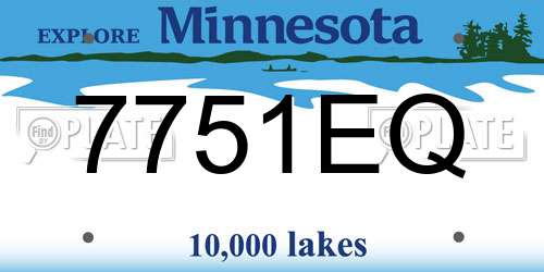 7751EQ Minnesota License Plate