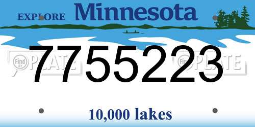 7755223 Minnesota License Plate