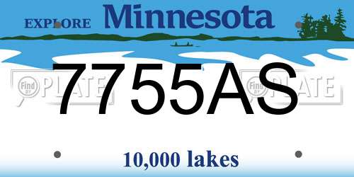 7755AS Minnesota License Plate