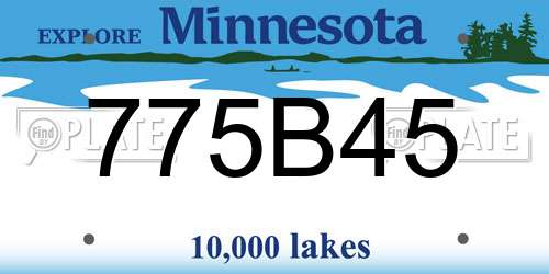 775B45 Minnesota License Plate