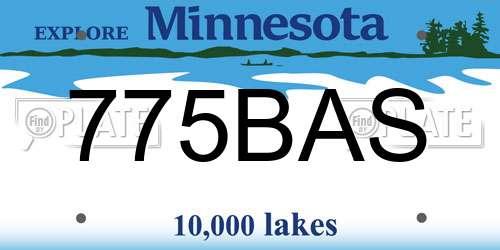 775BAS Minnesota License Plate